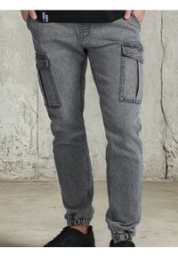 Sinsay - Spodnie jogger cargo - szary. Kolor: szary