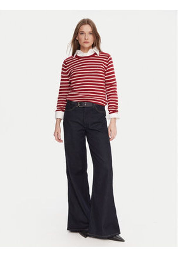 TOMMY HILFIGER - Tommy Hilfiger Sweter WW0WW40264 Czerwony Regular Fit. Kolor: czerwony. Materiał: wełna