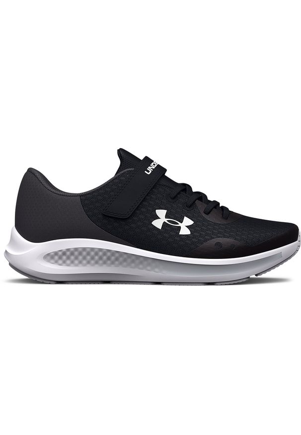 Under Armour - Buty do biegania dziewczęce UNDER ARMOUR UA UA GPS Pursuit 3 AC - czarne. Okazja: na co dzień. Zapięcie: rzepy. Kolor: czarny. Szerokość cholewki: normalna. Wzór: jodełka