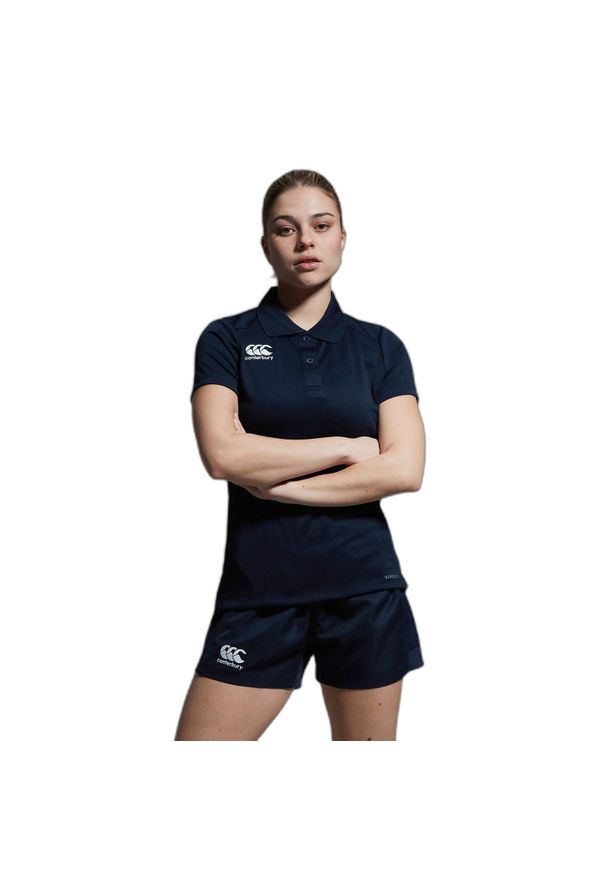 CANTERBURY - Damska koszulka polo Canterbury Club Dry. Typ kołnierza: polo. Kolor: niebieski. Styl: elegancki