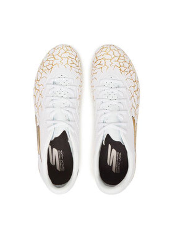 skechers - Skechers Buty do piłki nożnej Skechers Gold Fg- 252017/WBGD Biały. Kolor: biały. Materiał: skóra