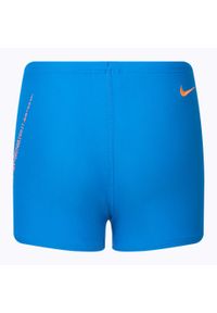 Bokserki kąpielowe dziecięce Nike Just Do It Swoosh Aquashort. Kolor: niebieski. Długość: krótkie