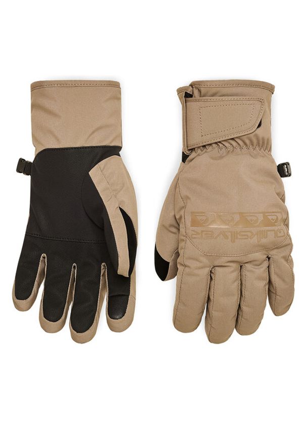 Quiksilver Rękawice narciarskie Cross EQYHN03191 Khaki. Kolor: brązowy. Materiał: poliester. Sport: narciarstwo