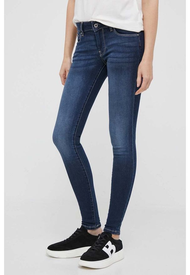 Pepe Jeans jeansy Soho damskie kolor granatowy. Kolor: niebieski
