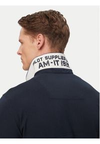 Aeronautica Militare Polo 261PO1916UP00191 Granatowy Regular Fit. Typ kołnierza: polo. Kolor: niebieski. Materiał: bawełna #3