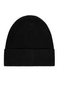 Calvin Klein Czapka Embroidered Rib Cotton Beanie LV04F8097G Czarny. Kolor: czarny. Materiał: bawełna #3