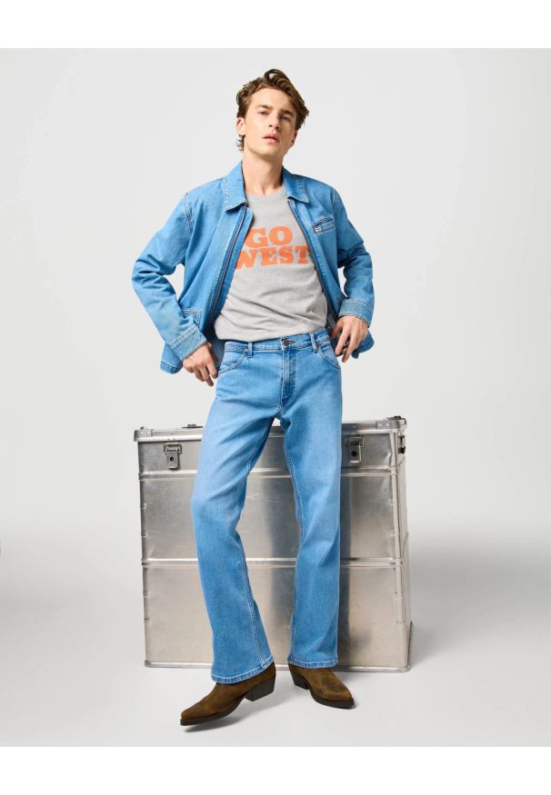 Wrangler - MESKIE SPODNIE WRANGLER HORIZON BOHEMIAN BLUE 112362431