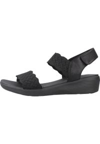 skechers - Sandały SKECHERS ARYA Czarny. Kolor: czarny. Materiał: tkanina. Sezon: lato
