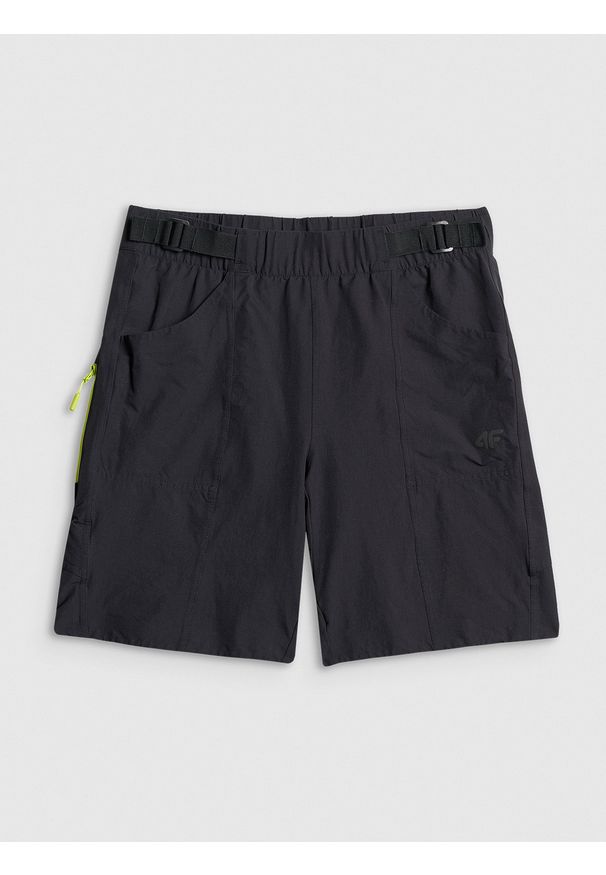 4f - 4F Spodenki rowerowe damskie - czarne M. Kolor: czarny. Materiał: dzianina, włókno, materiał. Sport: fitness