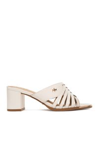 MEXX Klapki EO-WS1161-02 Écru. Materiał: skóra, syntetyk #1