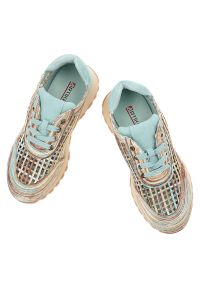 Sneakersy damskie Artiker, skóra ekologiczna i materiał tekstylny siateczkowa struktura wiązanie klasyczne, niebieskie, 58C1289. Okazja: na co dzień. Kolor: niebieski. Materiał: materiał, skóra ekologiczna. Szerokość cholewki: normalna. Wzór: ażurowy. Styl: klasyczny #3