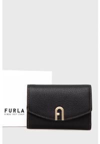 Furla portfel skórzany Primula damski kolor czarny. Kolor: czarny. Materiał: skóra. Wzór: gładki