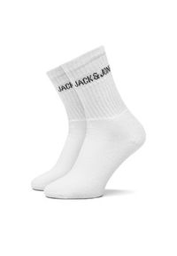 Jack & Jones - Jack&Jones Zestaw 5 par wysokich skarpet męskich Regen 12266536 Biały. Kolor: biały. Materiał: bawełna, materiał #4