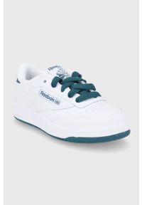 Reebok Classic Buty dziecięce kolor biały. Nosek buta: okrągły. Zapięcie: sznurówki. Kolor: biały. Materiał: guma. Model: Reebok Classic #4