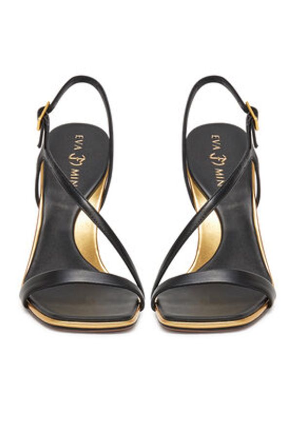 Eva Minge Sandały ROSEMARY-LT1520-2 Czarny. Kolor: czarny. Materiał: skóra