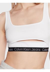 Calvin Klein Jeans Biustonosz top J20J220772 Biały. Kolor: biały. Materiał: syntetyk, wiskoza #5