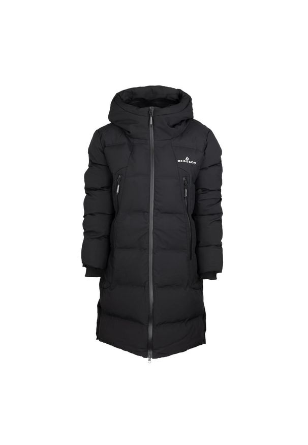 Bergson - Kurtka damska płaszcz SNOW LEOPARD Primaloft. Kolor: czarny. Materiał: puch. Technologia: Primaloft. Sezon: zima. Sport: turystyka piesza