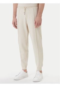 BOSS Spodnie dresowe Sense 50557197 Beżowy Regular Fit. Kolor: beżowy. Materiał: bawełna #1