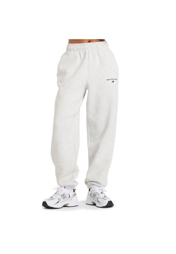 Spodnie męskie New Balance WP51500AHH - szare. Stan: podwyższony. Kolor: szary. Materiał: dresówka, poliester, bawełna