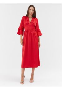 Please Sukienka koktajlowa A1VAAYP000 Czerwony Regular Fit. Kolor: czerwony. Materiał: syntetyk. Styl: wizytowy #1