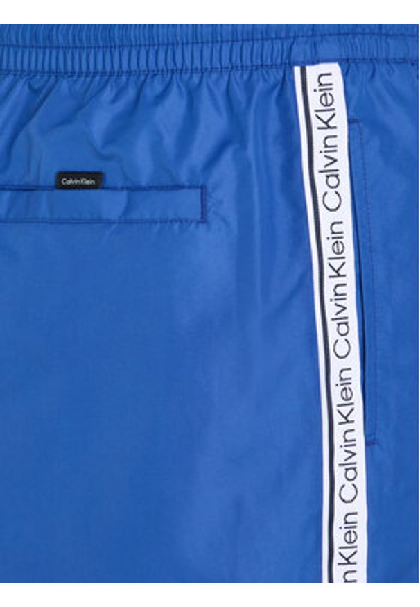 Calvin Klein Swimwear Szorty kąpielowe KM0KM00810 Niebieski Regular Fit. Kolor: niebieski. Materiał: syntetyk