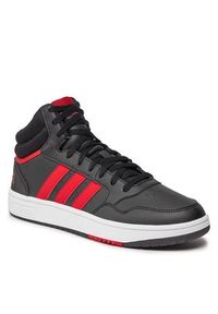 Adidas - adidas Sneakersy Hoops 3.0 Mid ID9835 Czarny. Kolor: czarny. Materiał: skóra