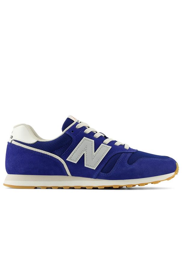 Buty unisex New Balance ML373SS2 – niebieskie. Okazja: na co dzień. Kolor: niebieski. Materiał: guma, skóra, syntetyk, materiał. Szerokość cholewki: normalna. Model: New Balance 373