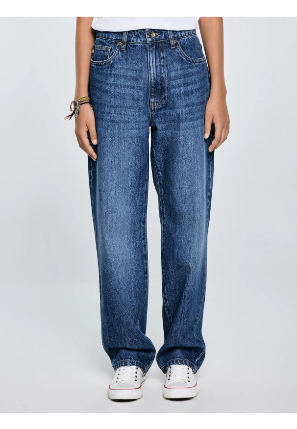 Big-Star - Jeansy chłopięce loose granatowe Zacky 586. Okazja: na co dzień. Stan: podwyższony. Kolor: niebieski. Materiał: jeans. Styl: klasyczny, vintage, casual