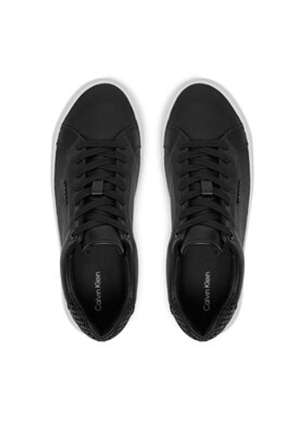 Calvin Klein Sneakersy HW0HW02298 Czarny. Kolor: czarny. Materiał: skóra