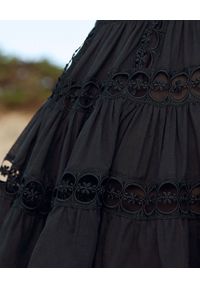 CHARO RUIZ IBIZA - Spódnica mini Greta. Kolor: czarny. Materiał: bawełna, koronka. Wzór: aplikacja, koronka #2