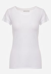 Renee - Biały T-shirt Ariema. Kolor: biały. Materiał: dzianina. Długość rękawa: krótki rękaw. Długość: krótkie. Wzór: gładki #5