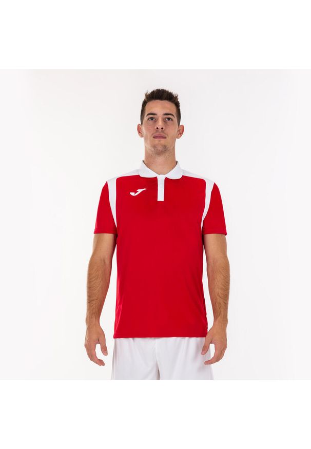 Koszulka polo do tenisa dla chłopców Joma Championship V. Typ kołnierza: polo. Kolor: wielokolorowy, biały, czerwony. Materiał: bawełna, poliester. Sport: tenis