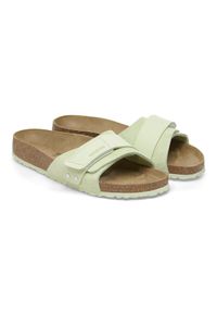 Birkenstock - Klapki damskie BIRKENSTOCK OITA W LENB/LEVE FADED LIME. Okazja: do pracy, na co dzień, na spacer. Kolor: zielony. Materiał: len. Styl: casual #4