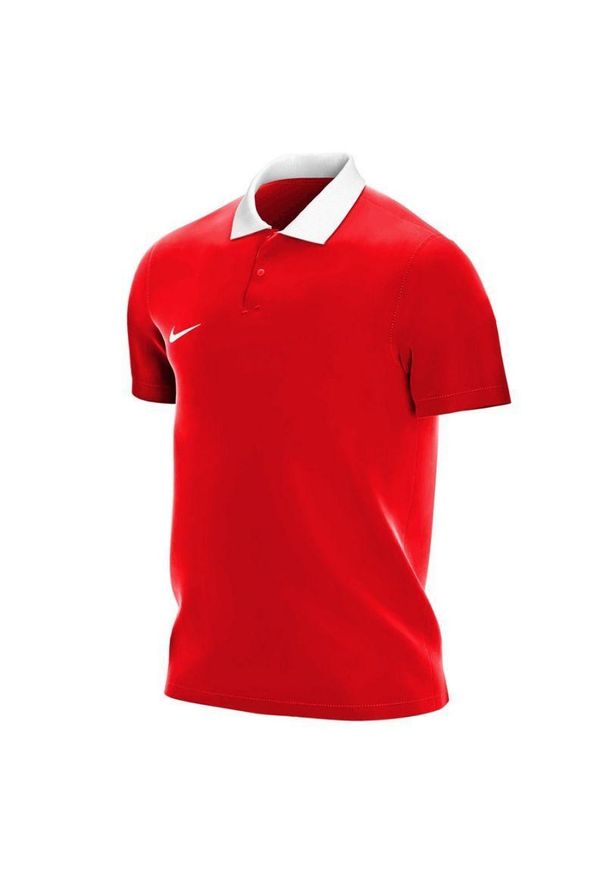 Nike - Męska Koszulka Polo Park 20. Typ kołnierza: polo. Kolor: czerwony. Sport: turystyka piesza