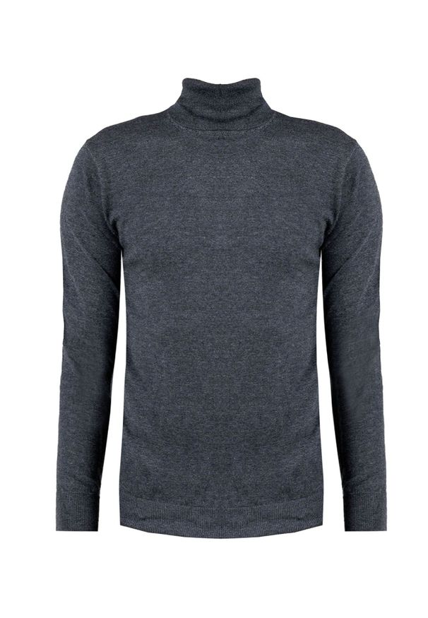 Xagon Man Sweter Basic | A22081 | Mężczyzna | Szary. Okazja: na co dzień. Typ kołnierza: golf. Kolor: szary. Materiał: akryl, wełna, nylon, poliester. Styl: casual