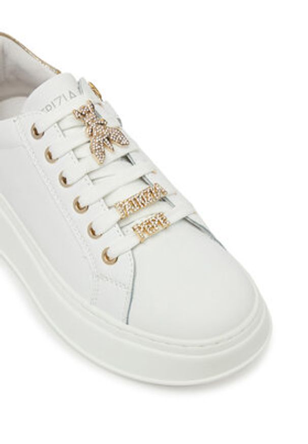 Patrizia Pepe Sneakersy PPJ302 27 Biały. Kolor: biały. Materiał: skóra
