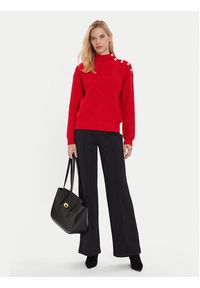 Morgan Golf 232-MSTORI Czerwony Regular Fit. Typ kołnierza: golf. Kolor: czerwony. Materiał: syntetyk #2