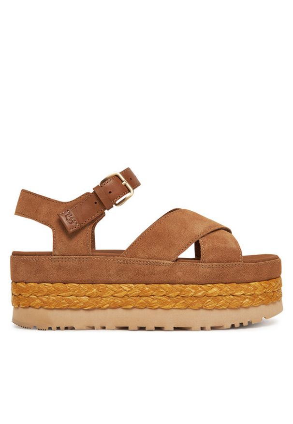Ugg Sandały W Aubrey Ankle Strap 1167471 Brązowy. Kolor: brązowy. Materiał: zamsz, skóra