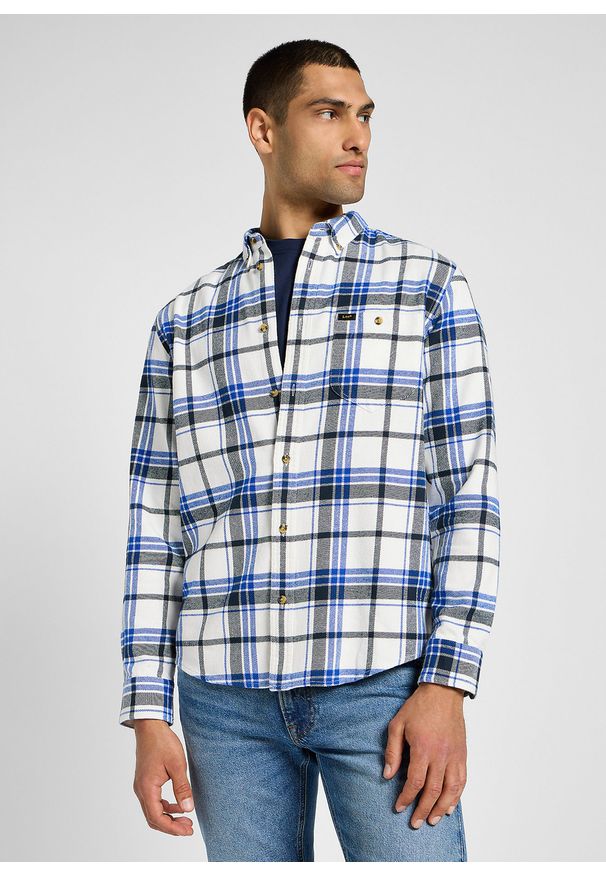 Lee - MESKA KOSZULA LEE RIVETED SHIRT WHITE 112355646