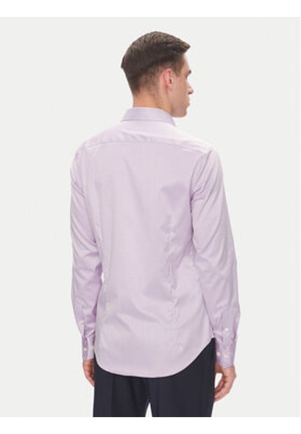 Calvin Klein Koszula LV019EU035 Różowy Slim Fit. Kolor: różowy. Materiał: bawełna