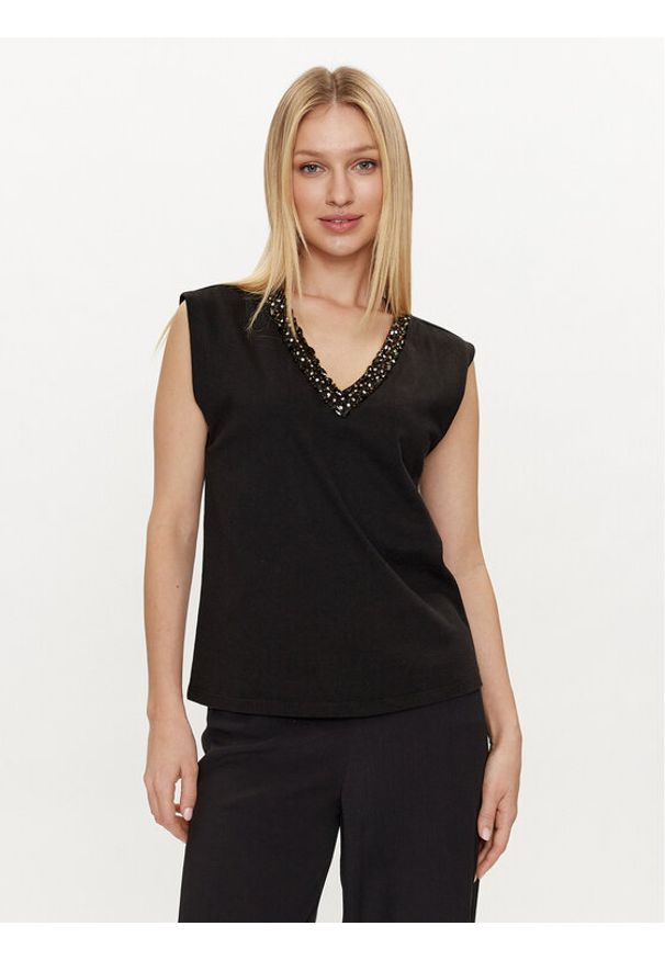 Lola Casademunt by Maite Bluzka MS2415028 Czarny Relaxed Fit. Kolor: czarny. Materiał: bawełna