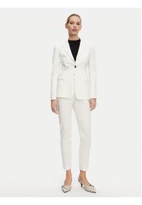 Pinko - PINKO Marynarka 104903 A1L3 Biały Regular Fit. Kolor: biały. Materiał: syntetyk