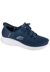 skechers - Buty sportowe Sneakersy damskie, Slip-Ins: Skech-Lite Pro - Natural Beauty. Kolor: niebieski. Materiał: materiał, syntetyk. Szerokość cholewki: normalna. Sport: turystyka piesza