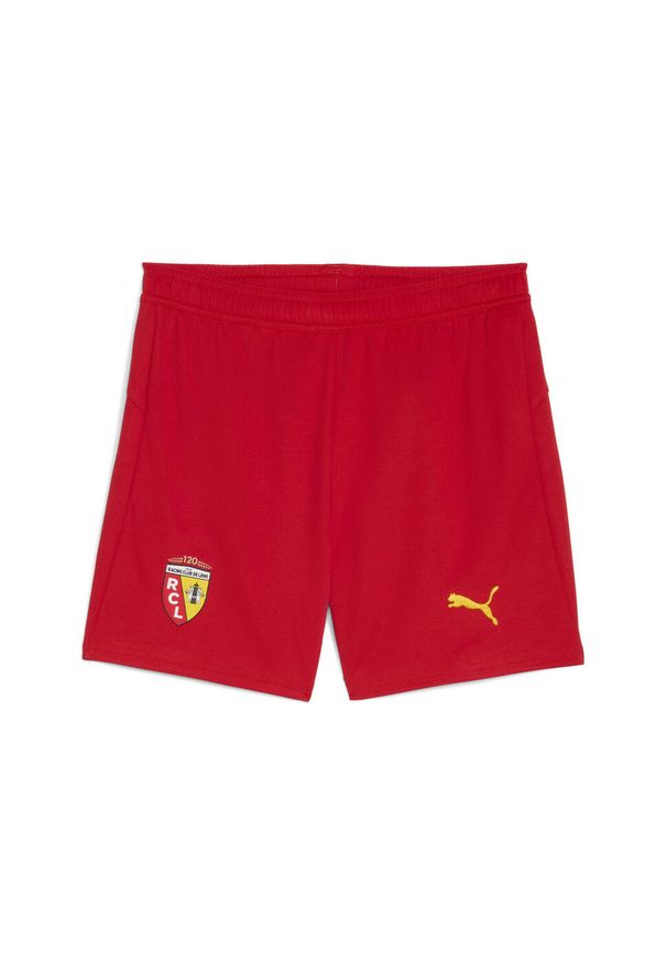 Puma - Młodzieżowe szorty RC Lens 25/26 PUMA Red Black. Kolor: czarny, czerwony, wielokolorowy. Materiał: tkanina. Sport: piłka nożna