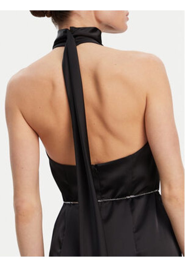 Hugo - HUGO Sukienka koktajlowa Kinema-1 50536440 Czarny Slim Fit. Kolor: czarny. Materiał: syntetyk. Styl: wizytowy