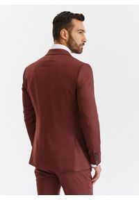Pako Lorente - PAKO LORENTE – Gładka marynarka garniturowa w kolorze brązowym. Okazja: na ślub cywilny, na wesele. Kolor: brązowy. Materiał: wełna. Wzór: gładki. Styl: boho #7