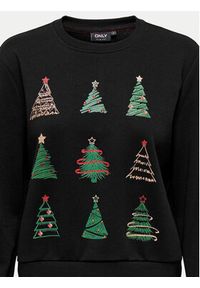 only - ONLY Bluza Yda Xmas 15270956 Czarny Regular Fit. Kolor: czarny. Materiał: bawełna, syntetyk #6