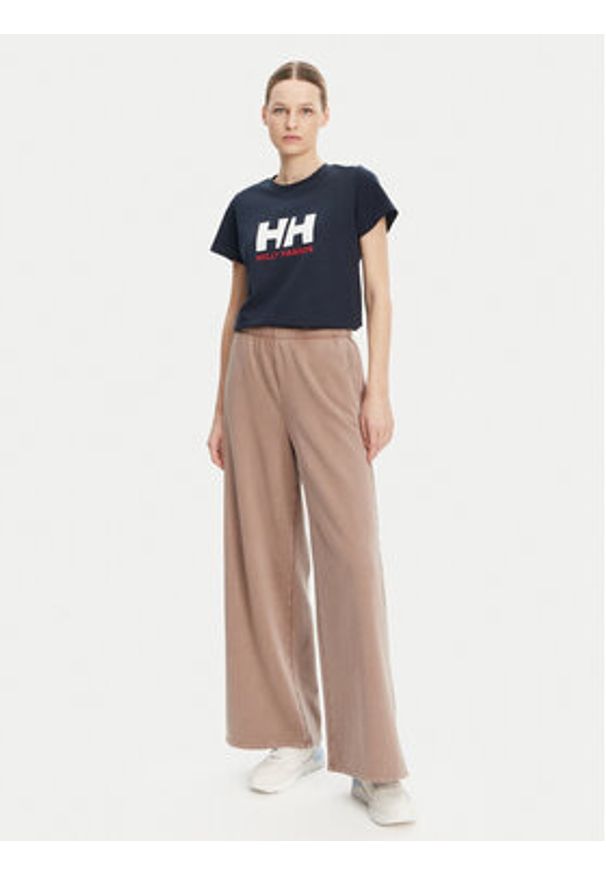 Helly Hansen T-Shirt Logo 54593 Granatowy Regular Fit. Kolor: niebieski. Materiał: bawełna