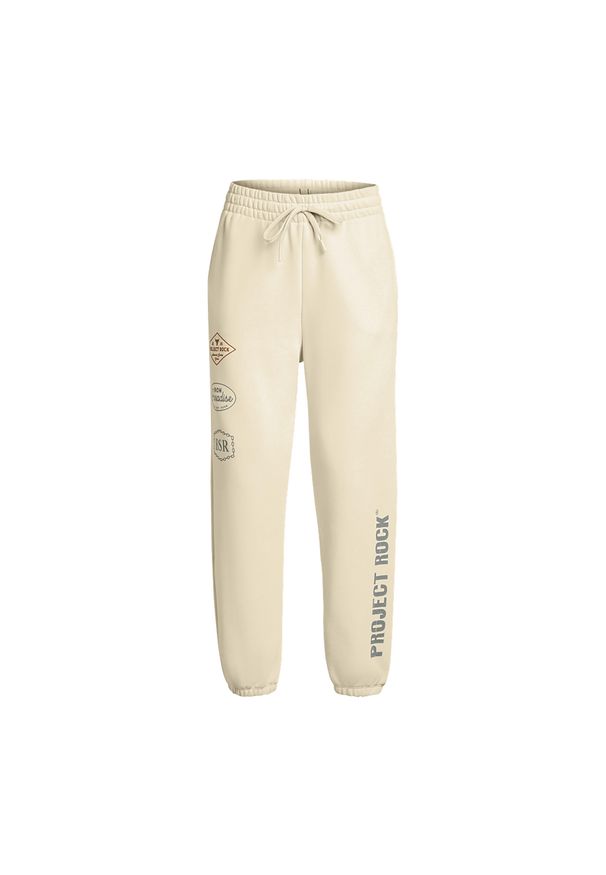Spodnie treningowe damskie Under Armour Project Rock HWT Pnt. Kolor: beżowy. Sport: fitness