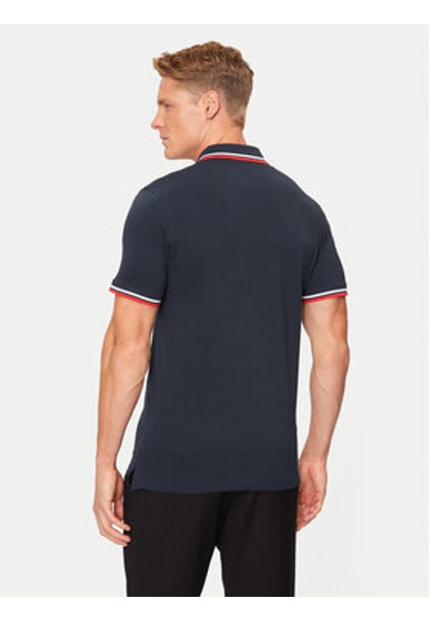 Jack & Jones - Jack&Jones Polo Paulos 12136668 Granatowy Slim Fit. Typ kołnierza: polo. Kolor: niebieski. Materiał: bawełna